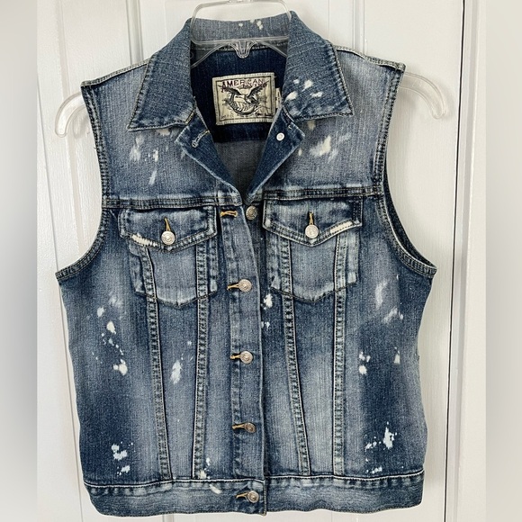 American Living Denim Jean Vest Bleach Splatter
Womens size Medium Streetwear - Picture 1 of 9